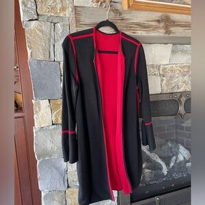 Black and Red Chico Sweater-Jacket